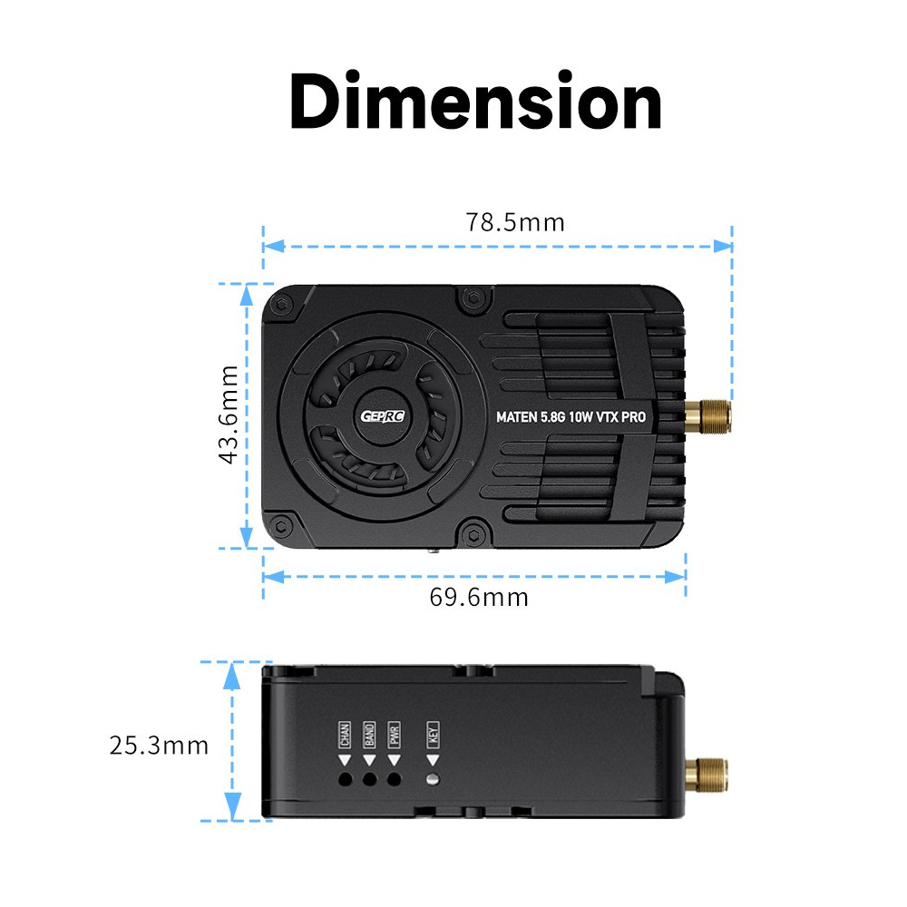 GEPRC MATEN 5,8G 10W VTX PRO 1 – Drone Transmitter Bewertung und Preis